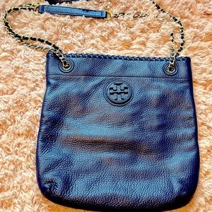 Navy Blue Tori Burch Swingpack Purse